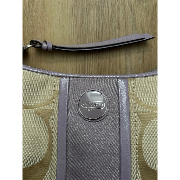 Coach Lavender Purple beige y2k shoulder bag girly vtg coquette - Picture 4 of 9
